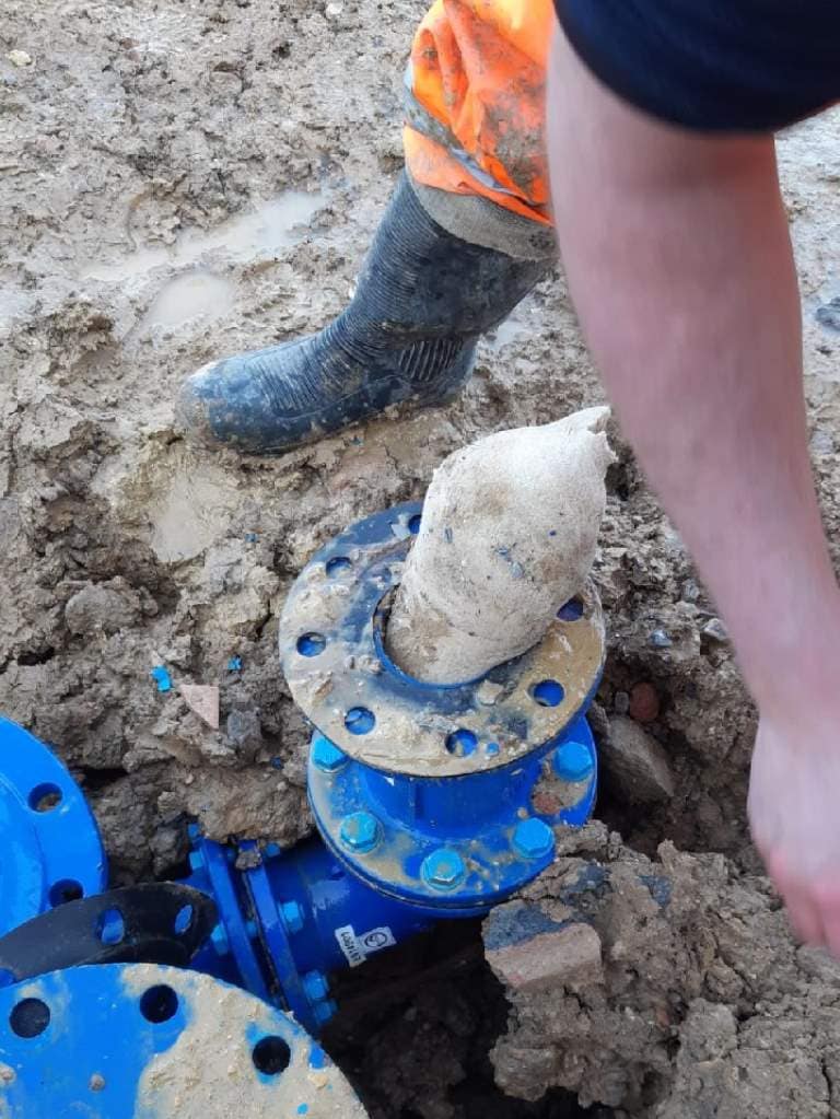 Pre mains chlorination post swabbing